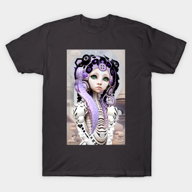 anime purple T-Shirt by mightygog